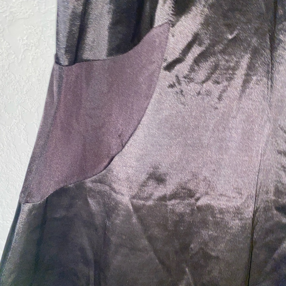 Vintage Vanity Fair Mesh Trim Black Bias Midi Coquette Fairy Slip Dress/Gown 8 - Picture 7 of 14